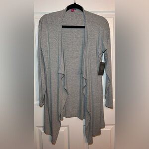 NWT VINCE CAMUTO Open Waterfall Cardigan- Light Heather Gray/ Size Medium
